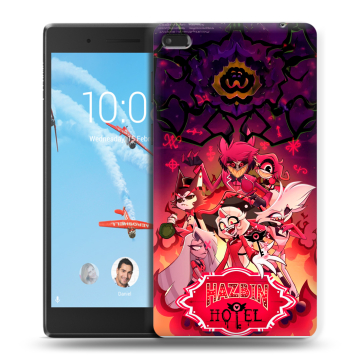 Силиконовый чехол на Lenovo Tab 4 7 Essential с принтом Hazbin Hotel Отель Хазбин