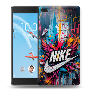 Силиконовый чехол на Lenovo Tab 4 7 Essential с принтом Nike Найк Силиконовый чехол на Lenovo Tab 4 7 Essential с принтом Nike Найк