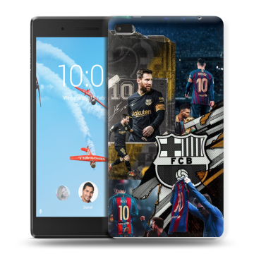 Силиконовый чехол на Lenovo Tab 4 7 Essential с принтом Messi Barcelona