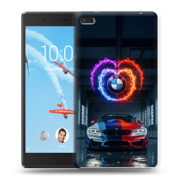 Силиконовый чехол на Lenovo Tab 4 7 Essential с принтом BMW БМВ