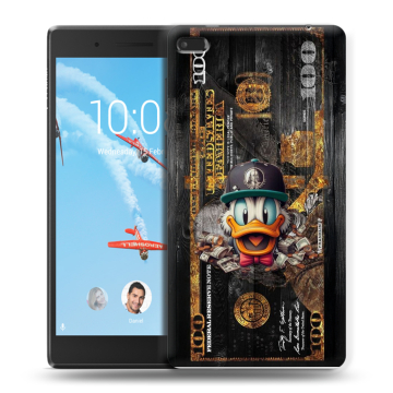 Силиконовый чехол на Lenovo Tab 4 7 Essential с принтом Дональд Дак Доллар