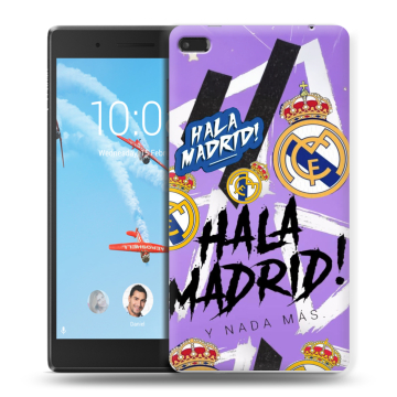 Силиконовый чехол на Lenovo Tab 4 7 Essential с принтом Real Madrid Реал Мадрид