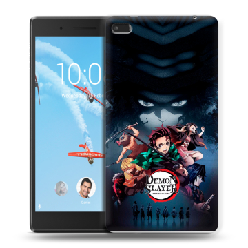 Силиконовый чехол на Lenovo Tab 4 7 Essential с принтом Demon Slayer Клинок рассекающий демонов Силиконовый чехол на Lenovo Tab 4 7 Essential с принтом Demon Slayer Клинок рассекающий демонов
