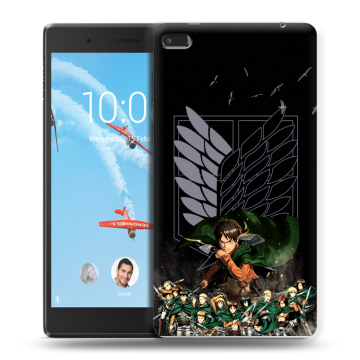 Силиконовый чехол на Lenovo Tab 4 7 Essential с принтом Атака титанов