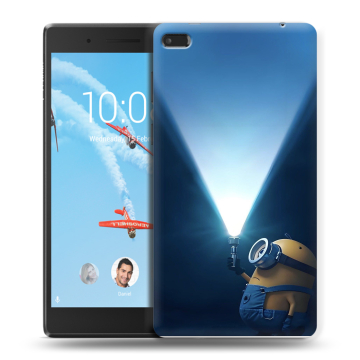 Силиконовый чехол на Lenovo Tab 4 7 Essential с принтом Миньоны