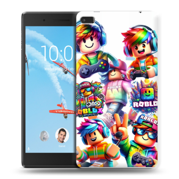 Силиконовый чехол на Lenovo Tab 4 7 Essential с принтом Roblox Роблокс
