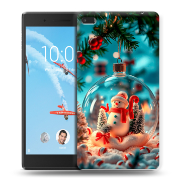 Силиконовый чехол на Lenovo Tab 4 7 Essential с принтом Новый год