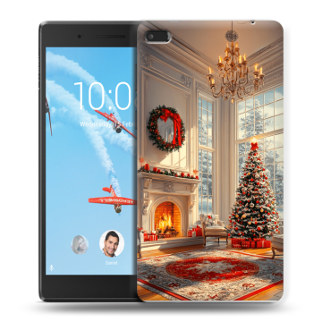 Силиконовый чехол на Lenovo Tab 4 7 Essential с принтом Новый год