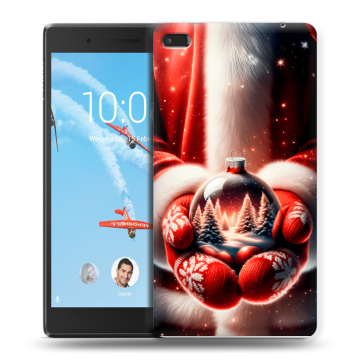 Силиконовый чехол на Lenovo Tab 4 7 Essential с принтом Новый год
