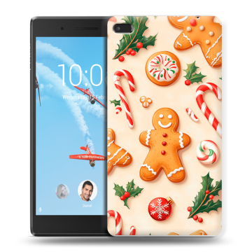 Силиконовый чехол на Lenovo Tab 4 7 Essential с принтом Новый год