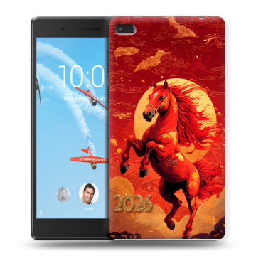 Силиконовый чехол на Lenovo Tab 4 7 Essential с принтом Новый год