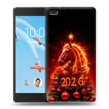 Силиконовый чехол на Lenovo Tab 4 7 Essential с принтом Новый год