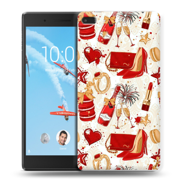 Силиконовый чехол на Lenovo Tab 4 7 Essential с принтом Новый год