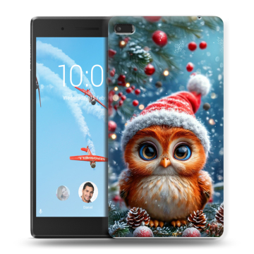 Силиконовый чехол на Lenovo Tab 4 7 Essential с принтом Новый год