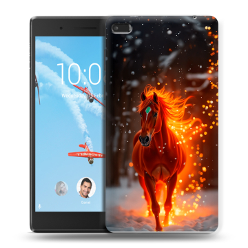 Силиконовый чехол на Lenovo Tab 4 7 Essential с принтом Новый год