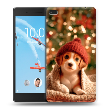 Силиконовый чехол на Lenovo Tab 4 7 Essential с принтом Новый год