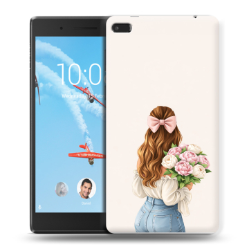 Силиконовый чехол на Lenovo Tab 4 7 Essential с принтом женский