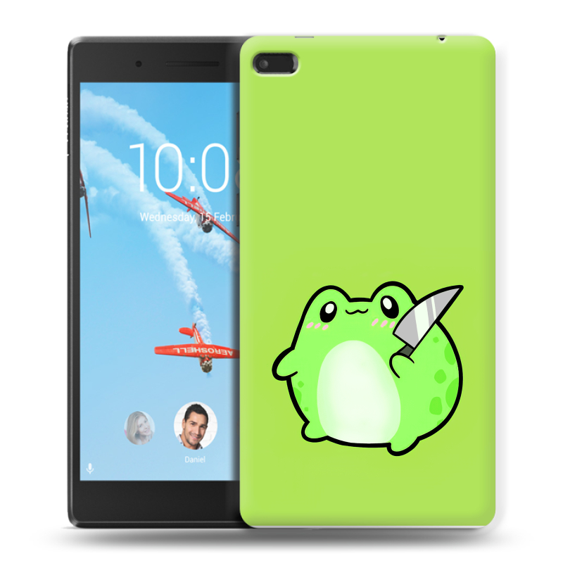 Силиконовый чехол на Lenovo Tab 4 7 Essential с принтом Лягушенок Силиконовый чехол на Lenovo Tab 4 7 Essential с принтом Лягушенок