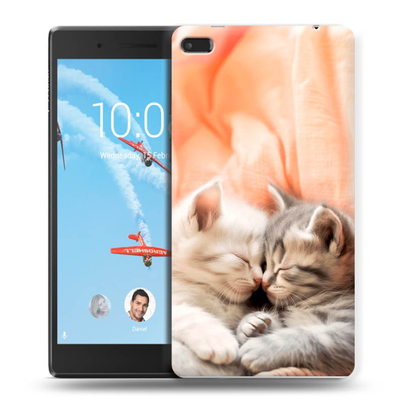 Силиконовый чехол на Lenovo Tab 4 7 Essential с принтом Котята Силиконовый чехол на Lenovo Tab 4 7 Essential с принтом Котята