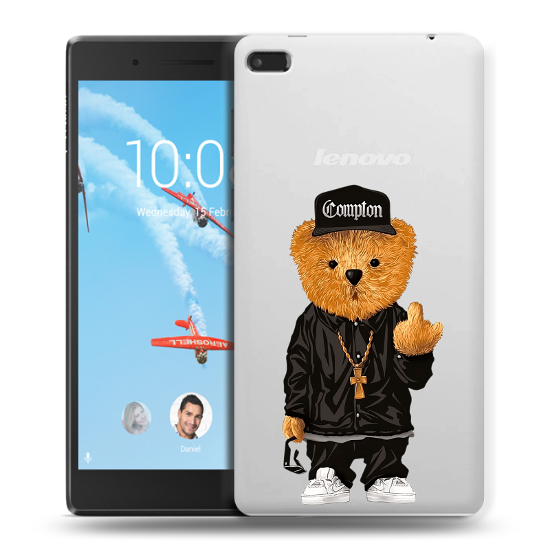 Силиконовый чехол на Lenovo Tab 4 7 Essential с принтом Мишка Силиконовый чехол на Lenovo Tab 4 7 Essential с принтом Мишка