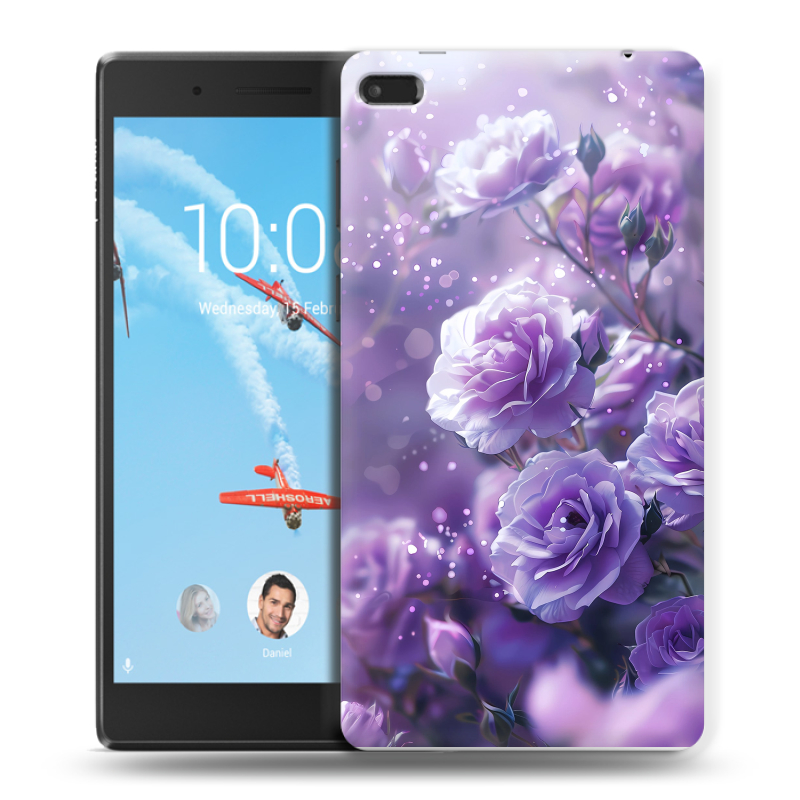 Силиконовый чехол на Lenovo Tab 4 7 Essential с принтом Розы цветы Силиконовый чехол на Lenovo Tab 4 7 Essential с принтом Розы цветы