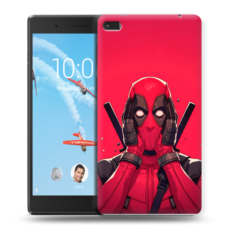 Силиконовый чехол на Lenovo Tab 4 7 Essential с принтом Дедпул Deadpool Силиконовый чехол на Lenovo Tab 4 7 Essential с принтом Дедпул Deadpool