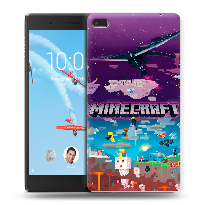 Силиконовый чехол на Lenovo Tab 4 7 Essential с принтом Майнкрафт Minecraft Силиконовый чехол на Lenovo Tab 4 7 Essential с принтом Майнкрафт Minecraft