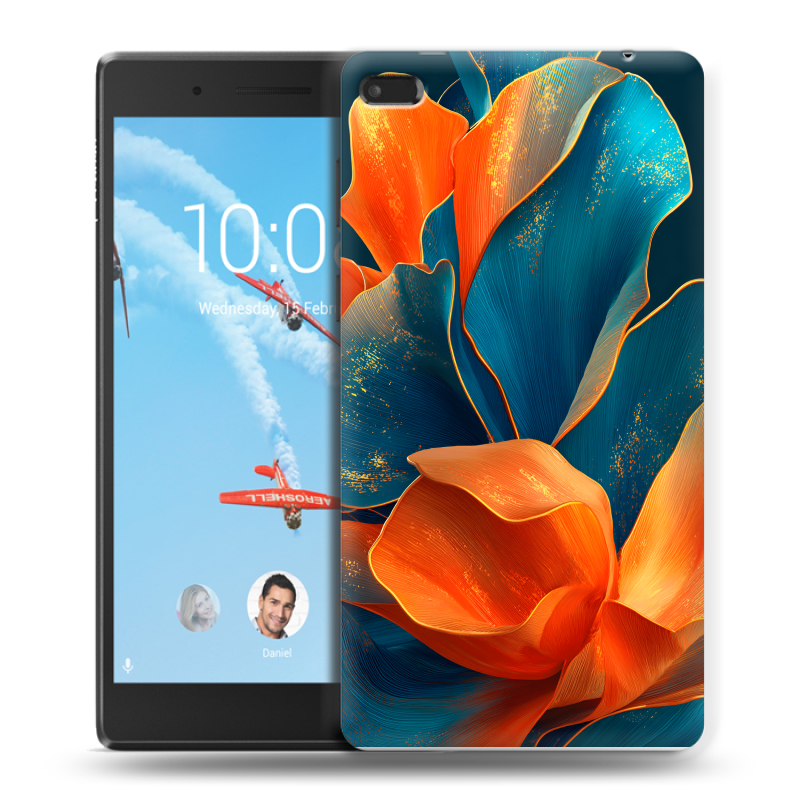 Силиконовый чехол на Lenovo Tab 4 7 Essential с принтом Цветы Силиконовый чехол на Lenovo Tab 4 7 Essential с принтом Цветы