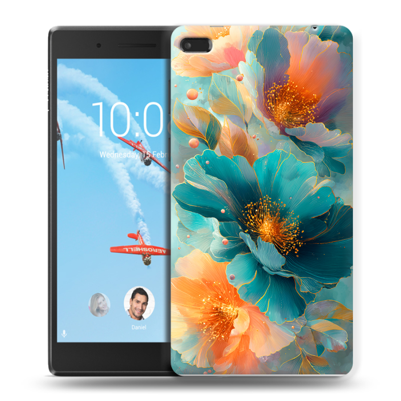 Силиконовый чехол на Lenovo Tab 4 7 Essential с принтом Цветы Силиконовый чехол на Lenovo Tab 4 7 Essential с принтом Цветы