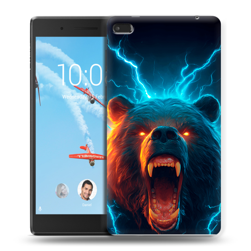 Силиконовый чехол на Lenovo Tab 4 7 Essential с принтом Медведь Силиконовый чехол на Lenovo Tab 4 7 Essential с принтом Медведь