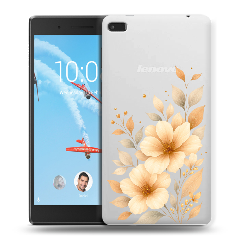 Силиконовый чехол на Lenovo Tab 4 7 Essential с принтом для девушки Силиконовый чехол на Lenovo Tab 4 7 Essential с принтом для девушки