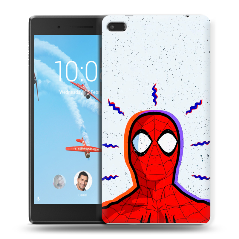 Силиконовый чехол на Lenovo Tab 4 7 Essential с принтом Spiderman Человек паук Силиконовый чехол на Lenovo Tab 4 7 Essential с принтом Spiderman Человек паук