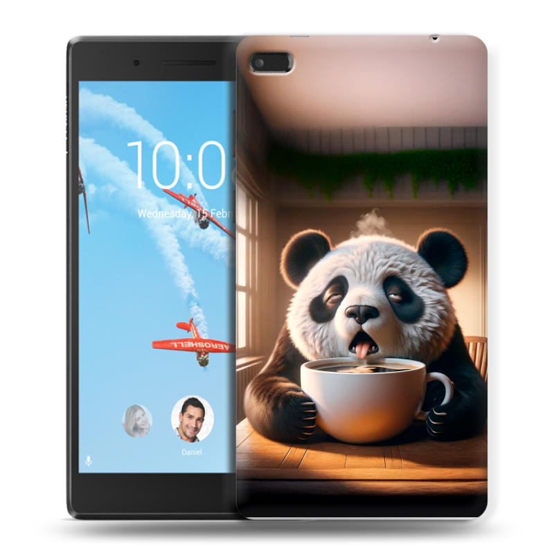 Силиконовый чехол на Lenovo Tab 4 7 Essential с принтом смешная панда Силиконовый чехол на Lenovo Tab 4 7 Essential с принтом смешная панда
