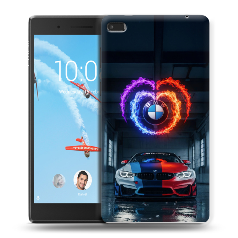 Силиконовый чехол на Lenovo Tab 4 7 Essential с принтом BMW БМВ Силиконовый чехол на Lenovo Tab 4 7 Essential с принтом BMW БМВ
