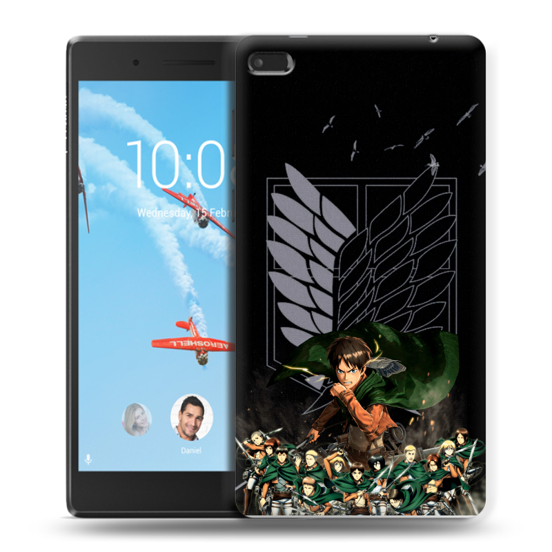 Силиконовый чехол на Lenovo Tab 4 7 Essential с принтом Атака титанов Силиконовый чехол на Lenovo Tab 4 7 Essential с принтом Атака титанов
