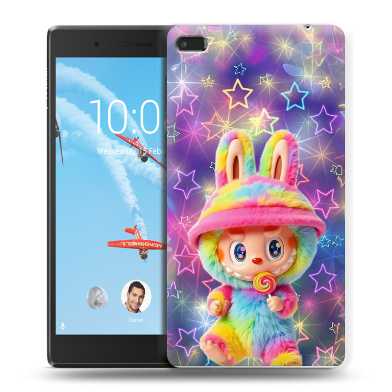 Силиконовый чехол на Lenovo Tab 4 7 Essential с принтом Labubu Лабубу Силиконовый чехол на Lenovo Tab 4 7 Essential с принтом Labubu Лабубу