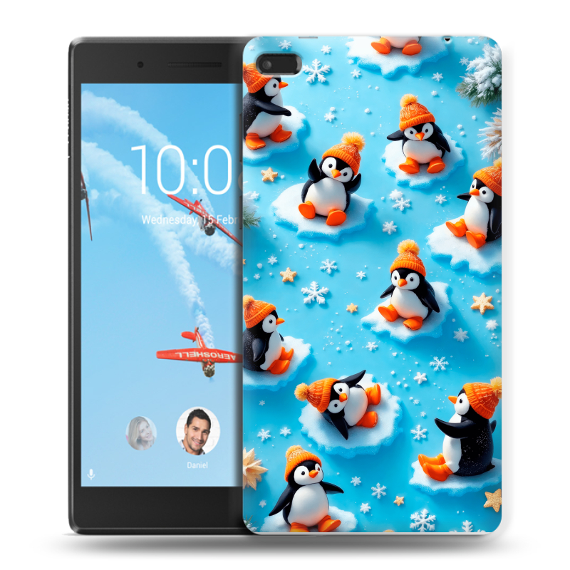 Силиконовый чехол на Lenovo Tab 4 7 Essential с принтом Новый год Силиконовый чехол на Lenovo Tab 4 7 Essential с принтом Новый год