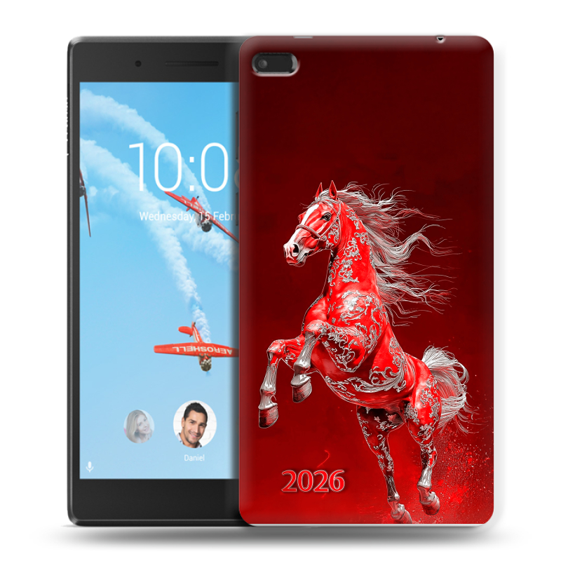 Силиконовый чехол на Lenovo Tab 4 7 Essential с принтом Новый год Силиконовый чехол на Lenovo Tab 4 7 Essential с принтом Новый год