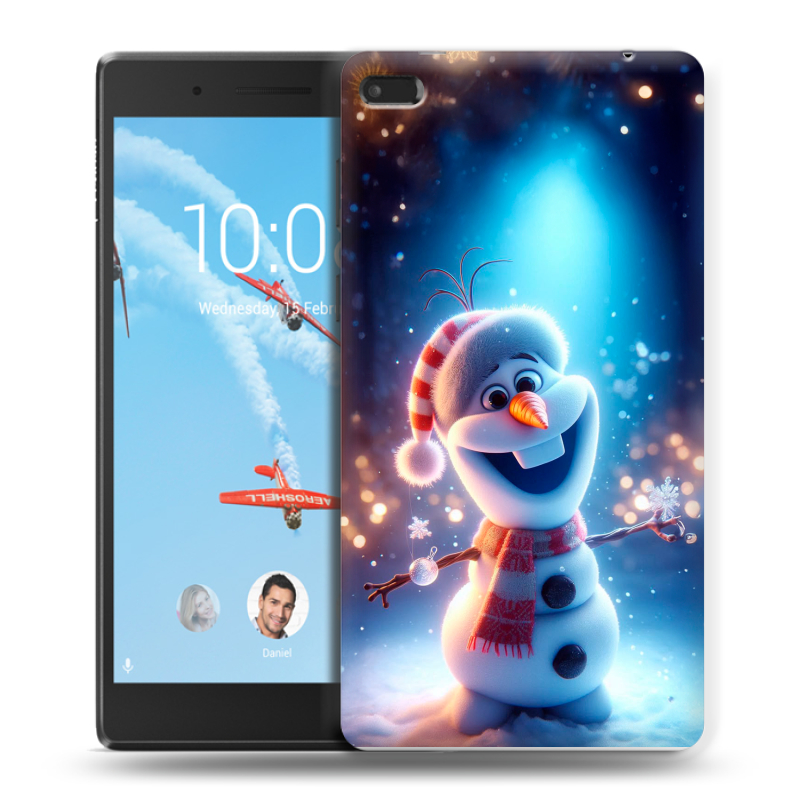 Силиконовый чехол на Lenovo Tab 4 7 Essential с принтом Новый год Силиконовый чехол на Lenovo Tab 4 7 Essential с принтом Новый год