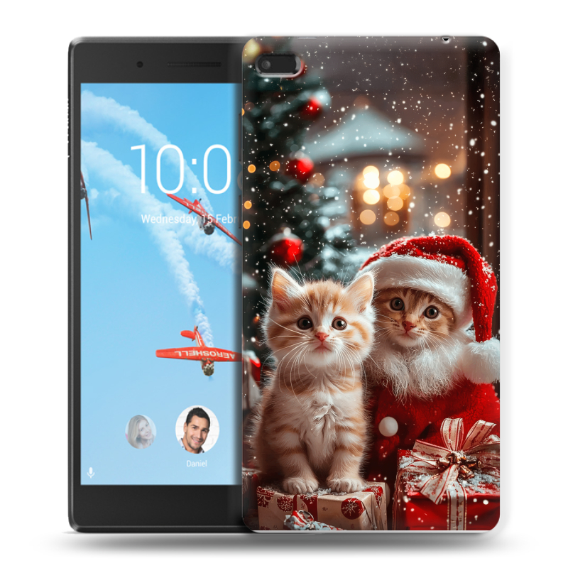 Силиконовый чехол на Lenovo Tab 4 7 Essential с принтом Новый год Силиконовый чехол на Lenovo Tab 4 7 Essential с принтом Новый год