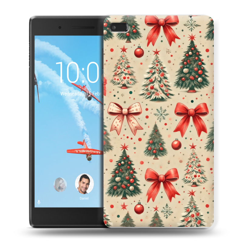 Силиконовый чехол на Lenovo Tab 4 7 Essential с принтом Новый год Силиконовый чехол на Lenovo Tab 4 7 Essential с принтом Новый год