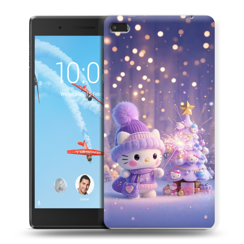 Силиконовый чехол на Lenovo Tab 4 7 Essential с принтом Новый год Силиконовый чехол на Lenovo Tab 4 7 Essential с принтом Новый год