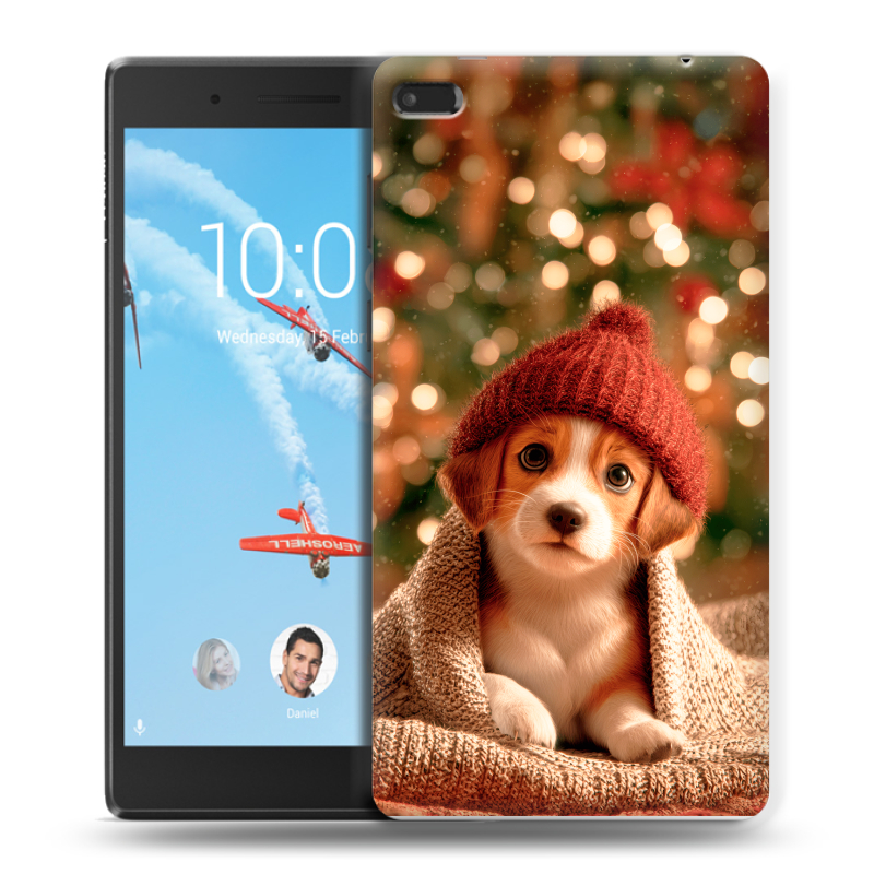 Силиконовый чехол на Lenovo Tab 4 7 Essential с принтом Новый год Силиконовый чехол на Lenovo Tab 4 7 Essential с принтом Новый год