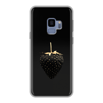 Силиконовый чехол на Samsung Galaxy S9 с принтом Черная клубника Силиконовый чехол на Samsung Galaxy S9 с принтом Черная клубника
