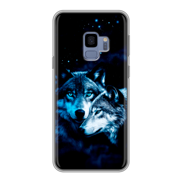 Силиконовый чехол на Samsung Galaxy S9 с принтом Волки Силиконовый чехол на Samsung Galaxy S9 с принтом Волки