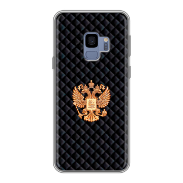 Силиконовый чехол на Samsung Galaxy S9 с принтом Герб России принт