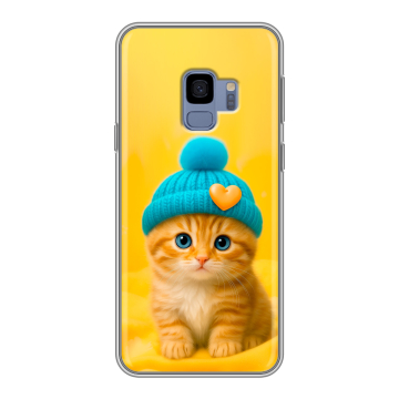 Силиконовый чехол на Samsung Galaxy S9 с принтом Котенок в шапке Силиконовый чехол на Samsung Galaxy S9 с принтом Котенок в шапке