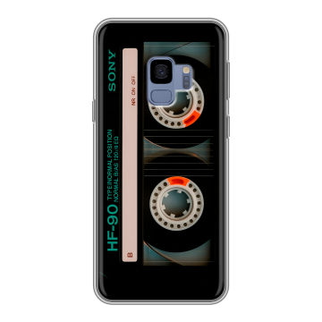 Силиконовый чехол на Samsung Galaxy S9 с принтом Кассета
