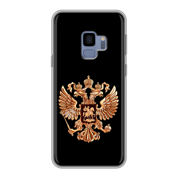 Силиконовый чехол на Samsung Galaxy S9 с принтом Герб России золотой Силиконовый чехол на Samsung Galaxy S9 с принтом Герб России золотой