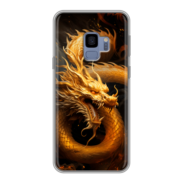 Силиконовый чехол на Samsung Galaxy S9 с принтом Золотой дракон Силиконовый чехол на Samsung Galaxy S9 с принтом Золотой дракон